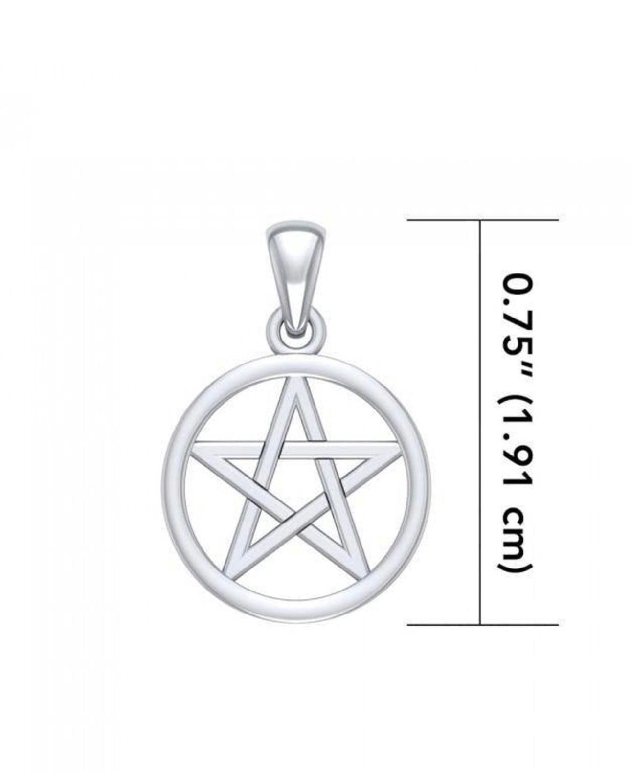 Sterling silver pentagram pendent