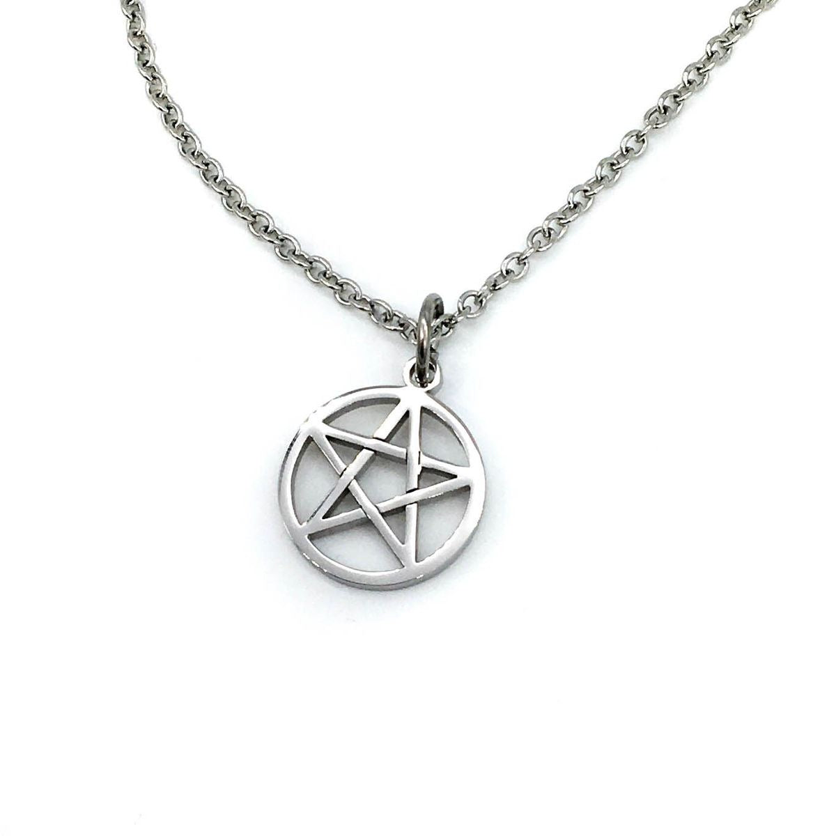 Sterling silver pentagram pendent