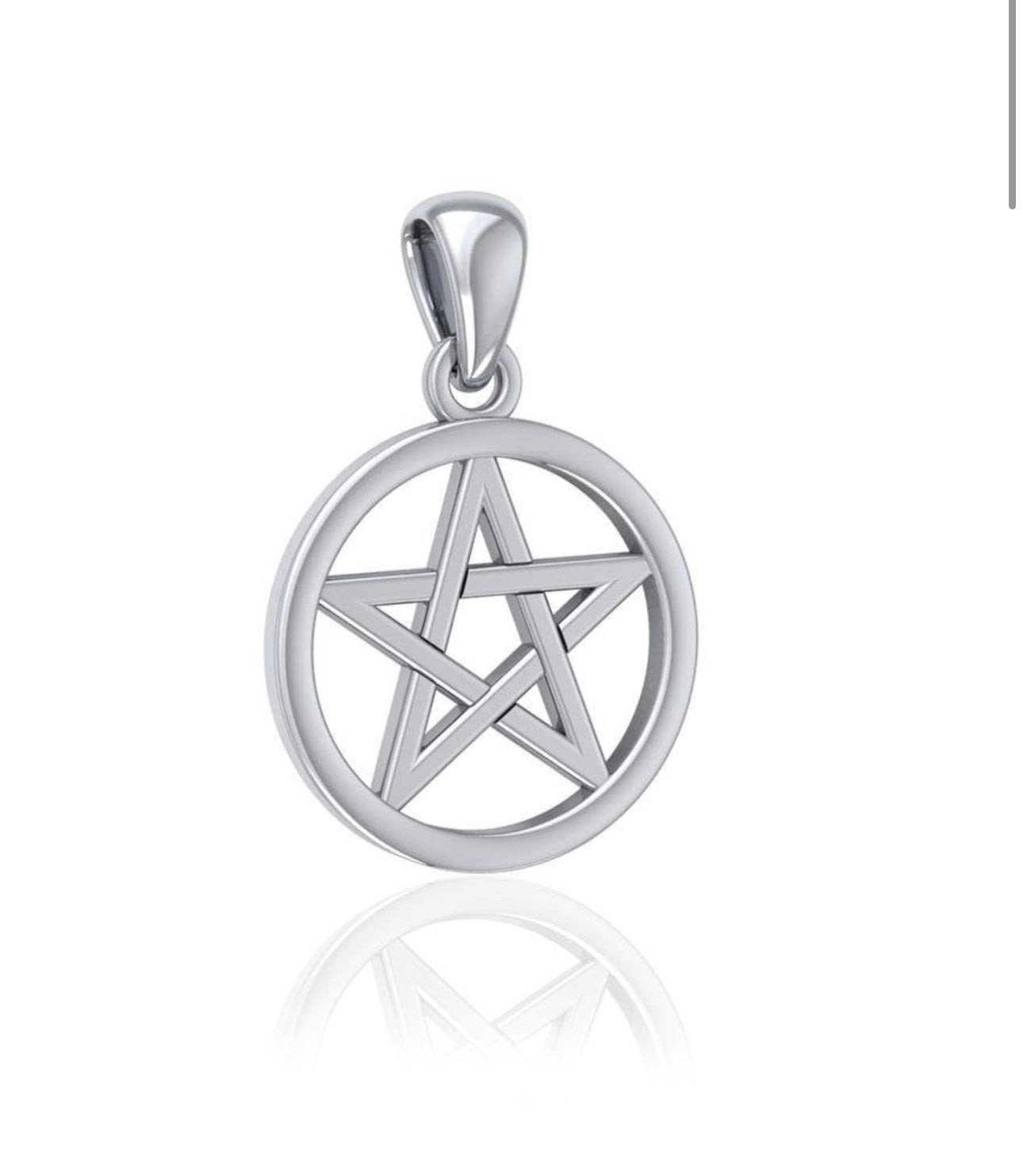 Sterling silver pentagram pendent