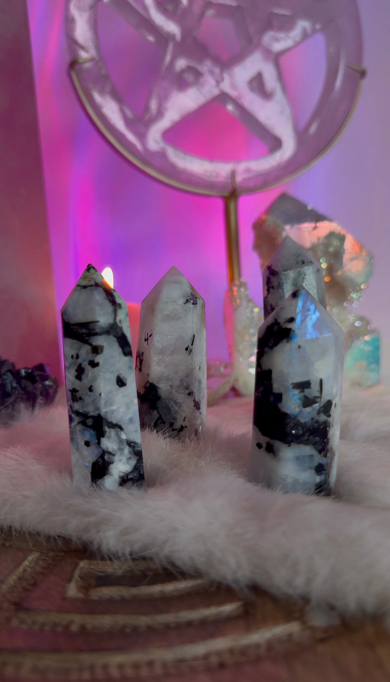 Moonstone points