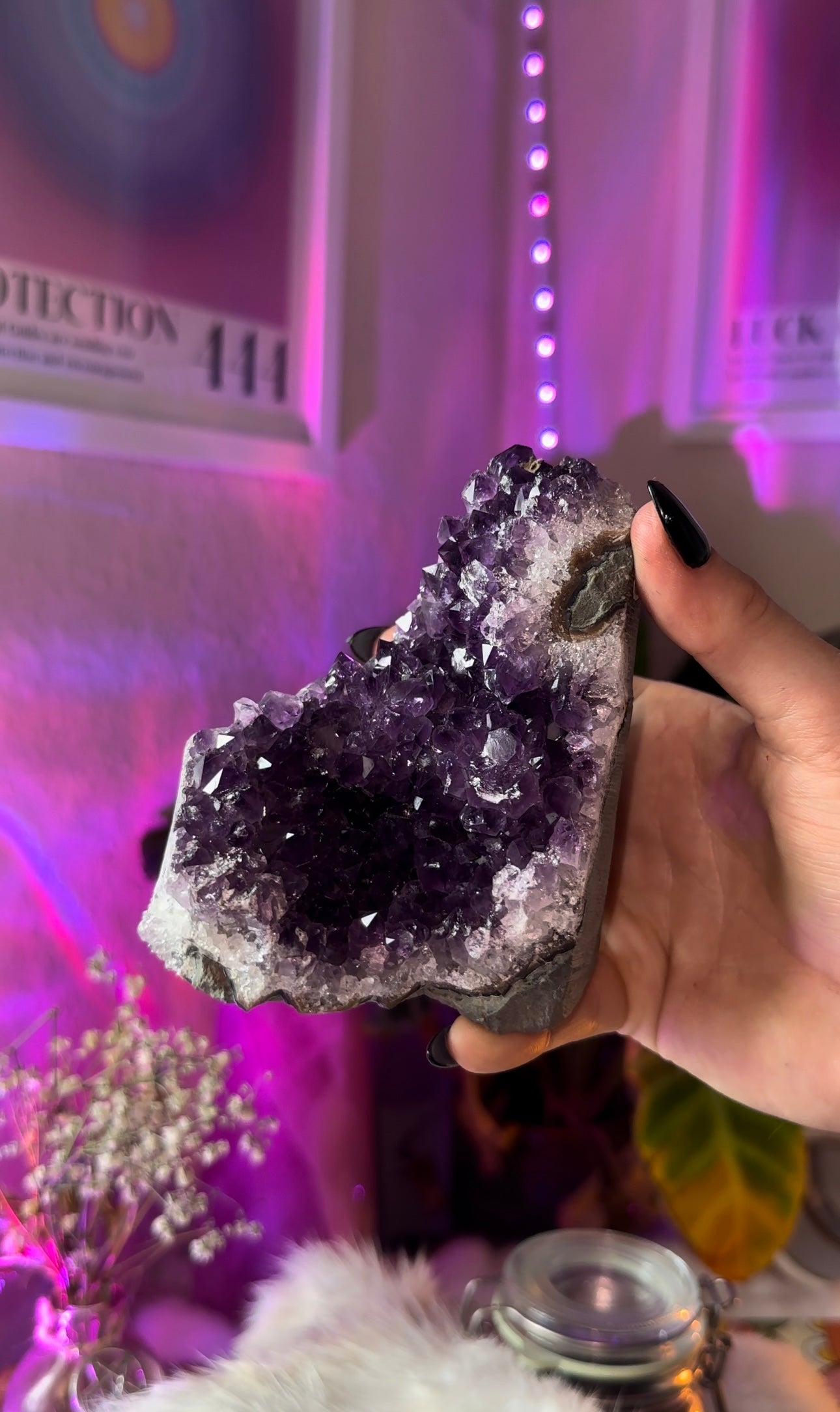 Amethyst clusters