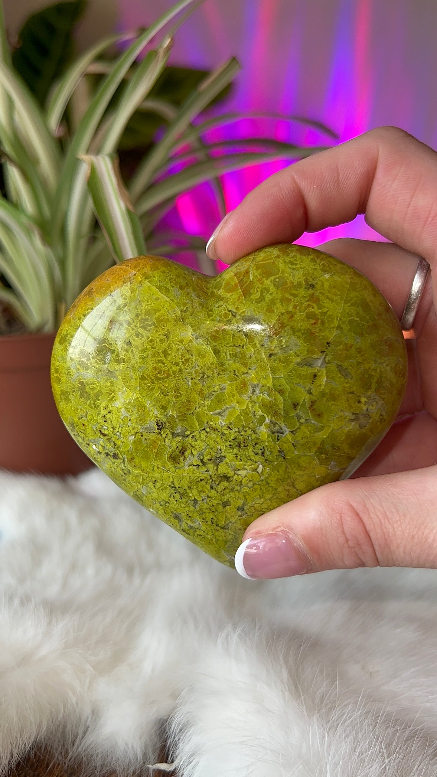 Green opal hearts