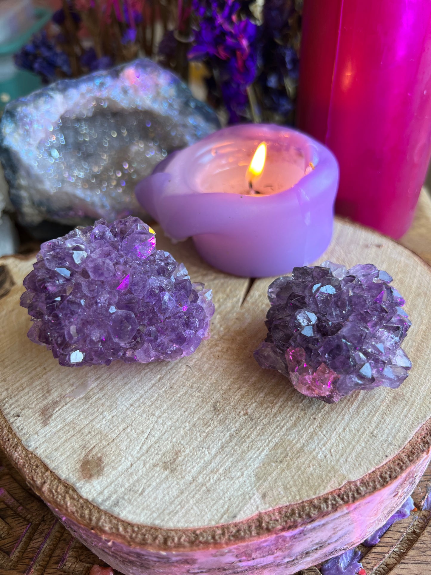 Amethyst clusters