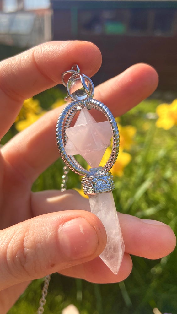 Rose Quartz & Amethsyt Pendulum