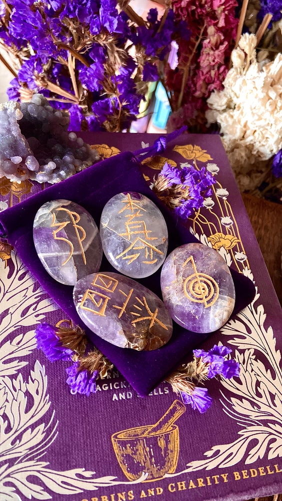 Amethyst Reiki healing stones